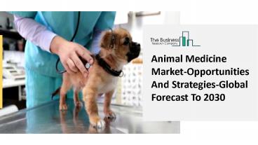 Animal Medicine Market 2021: Global Growth, Trends And Forecast