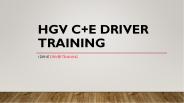HGV C+E Driver Training