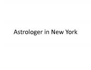 Astrologer in New York