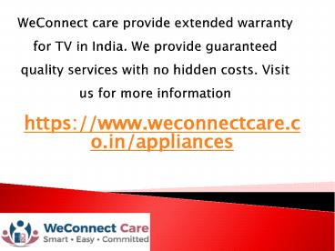 Extended Warranty for Washing Machine