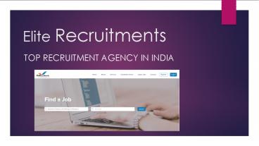 EliteRecruitments – Top Recruitment Agency in India