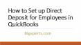Set up your company payroll for direct deposit In QuickBooks PowerPoint PPT Presentation