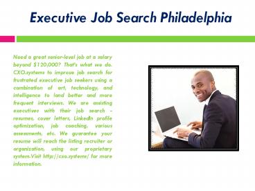 Executive Job Search Philadelphia