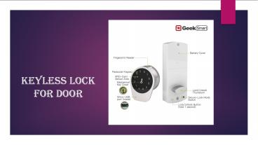 Keyless lock for door