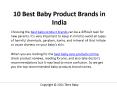 Top 10 Best Baby Product Brands In India