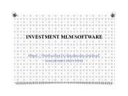 INVESTMENT MLM SOFTWARE