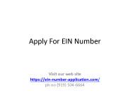 Apply for EIN number application
