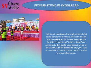 Fitness Studio in Hyderabad