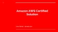 AWS Solution Certification Training - Linux World India PowerPoint PPT Presentation