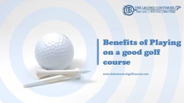 Stop golfing on the wrong golf course