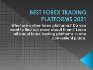 BEST FOREX TRADING PLATFORMS 2021