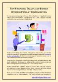 TOP 9 INSPIRING EXAMPLES OF BRANDS OFFERING PRODUCT CUSTOMIZATION PowerPoint PPT Presentation