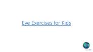 Eye Exercises For Kids