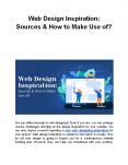 Web Design Inspiration: Sources & How to Make Use of? PowerPoint PPT Presentation
