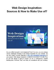 Web Design Inspiration: Sources & How to Make Use of?