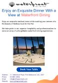 Enjoy an Exquisite Dinner With a View at Waterfront Dining PowerPoint PPT Presentation