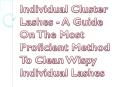 Individual Cluster Lashes - A Guide On The Most Proficient Method To Clean Wispy Individual Lashes PowerPoint PPT Presentation