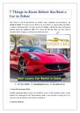 7 Things to Know Before You Rent a Car in Dubai PowerPoint PPT Presentation