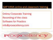 SAP HANA online & classroom training