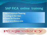 sap fica online training by proexcellency
