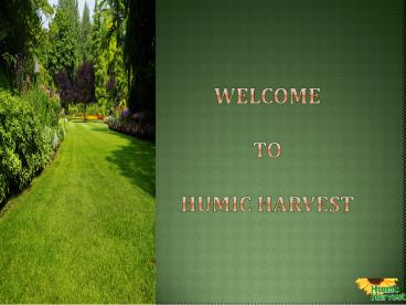 Water Extracted Humic Acid - Humic Harvest