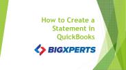 How to Create a Statement in QuickBooks