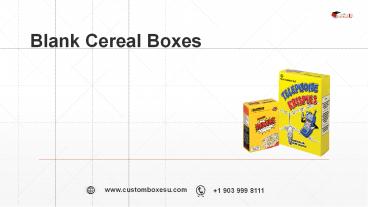 Eco Friendly blank cereal boxes in USA