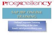 Proexcellency   provides SAP IBP  online  training.