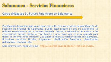 Salamanca - servicios financieros