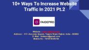 10+ ways to increase website traffic in 2021 pt.2
