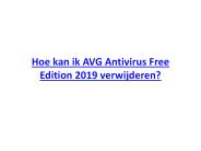 HOE KAN IK AVG ANTIVIRUS FREE EDITION 2019 VERWIJDEREN?
