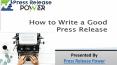 Tips To Write A Good Press Release PowerPoint PPT Presentation
