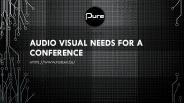 Audio Visual Needs For A Conference