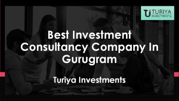 Top Investment Services Provider Company In Gurugram