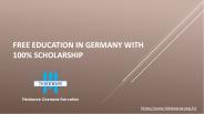 Free Education in Germany with 100% Scholarship