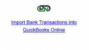Import Bank Transactions into QuickBooks Online