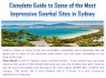 Complete Guide to Some of the Most Impressive Snorkel Sites in Sydney PowerPoint PPT Presentation