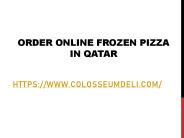 Frozen Pizza in Qatar