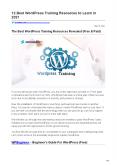 The Best WordPress Training Resources Revealed (Free & Paid) PowerPoint PPT Presentation