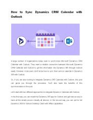 How to Sync Dynamics CRM Calendar with Outlook