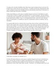 Infertility - Its causes & Treatment
