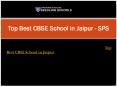 Top Best CBSE School in Jaipur - SPS PowerPoint PPT Presentation