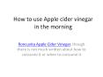 Cost of apple cider vinegar PowerPoint PPT Presentation