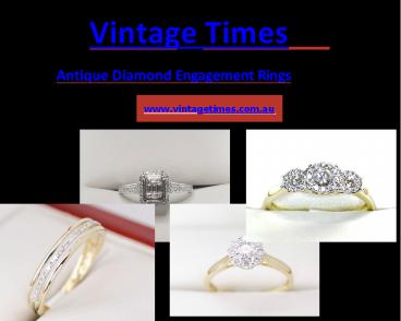 Antique Diamond Engagement Rings