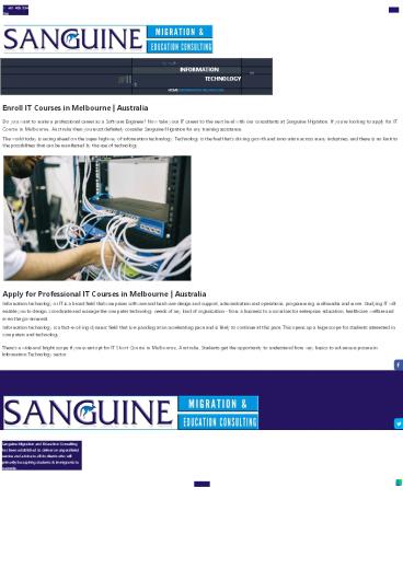 IT Courses in Melbourne, Australia | IT Courses Consultation