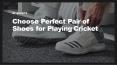 Choose Perfect Pair of Shoes for Playing Cricket