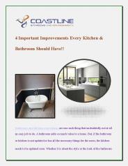 4 Important Improvements Every Kitchen & Bathroom Should Have!!