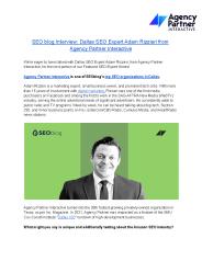 SEOBlog Interview with Adam Rizzieri | Agency Partner Interactive