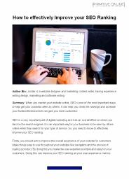 How to Improve SEO ranking