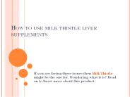 Best milk thistle for fatty liver